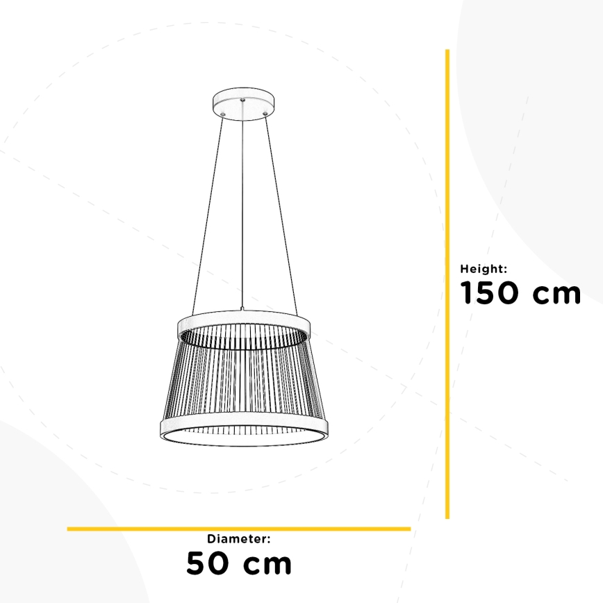 ONLI - LED Pakabinamas sietynas MATE LED/40W/230V 4000K juoda