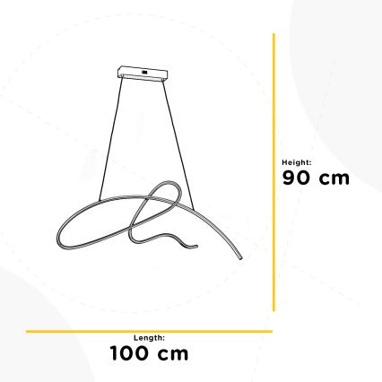 ONLI - LED Pakabinamas sietynas SIGN LED/42W/230V 4000K auksas