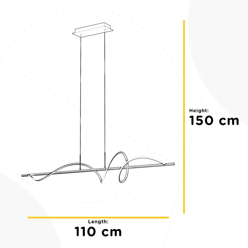 ONLI - LED Pakabinamas sietynas TWIST LED/30W/230V 4000K juoda