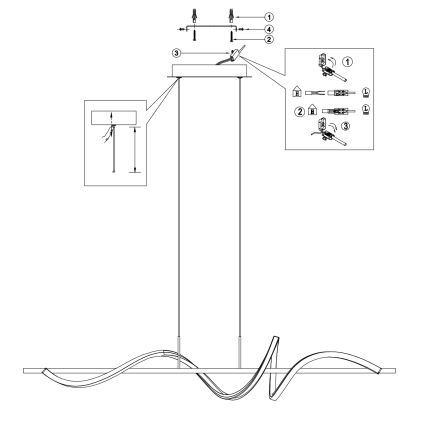 ONLI - LED Pakabinamas sietynas TWIST LED/30W/230V 4000K juoda