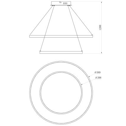 ONLI - LED pakabinamas šviestuvas ant laido NOELIA LED/30W/230V juodas