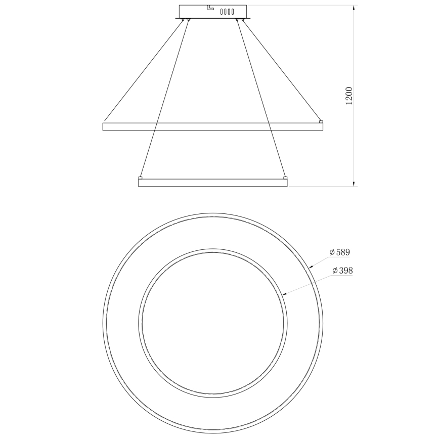 ONLI - LED pakabinamas šviestuvas ant laido NOELIA LED/30W/230V juodas
