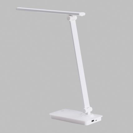 ONLI - LED Reguliuojama jutiklinė stalinė lempa su USB portem DESKI LED/7W/230V 4000K balta