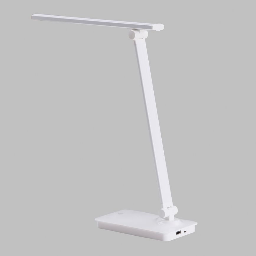 ONLI - LED Reguliuojama jutiklinė stalinė lempa su USB portem DESKI LED/7W/230V 4000K balta