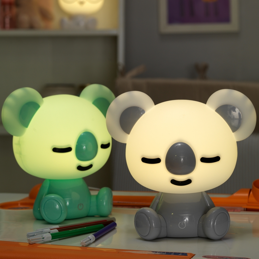 ONLI - LED Reguliuojama vaikiška naktinė lempelė PUPPIES LED/3W/230V 20 cm koala/žalia