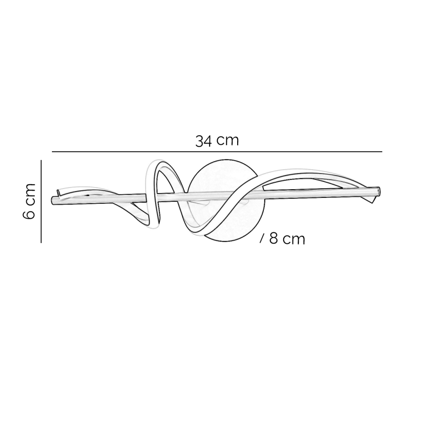 ONLI - LED sieninis šviestuvas TWIST LED/25W/230V 4000K juoda