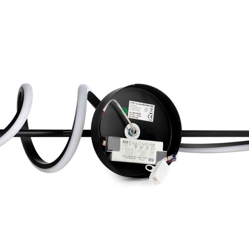 ONLI - LED sieninis šviestuvas TWIST LED/25W/230V 4000K juoda