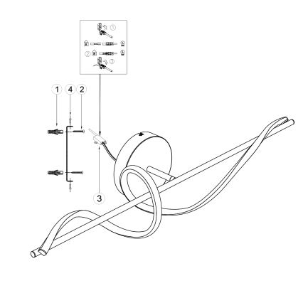 ONLI - LED sieninis šviestuvas TWIST LED/25W/230V 4000K juoda