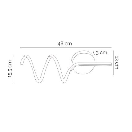ONLI - LED sieninis šviestuvas TWIST LED/6W/230V 4000K juoda