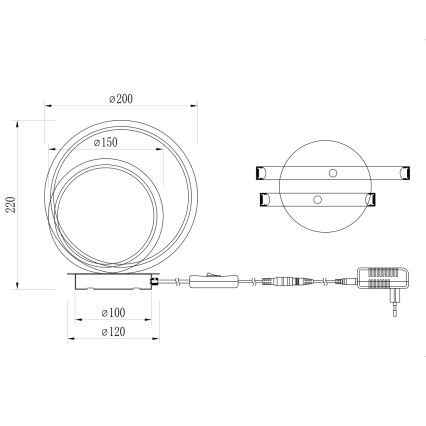ONLI - LED stalinė lempa NOELIA LED/10W/230V 22 cm auksinė