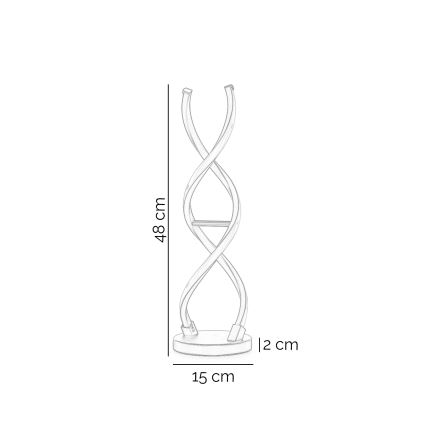 ONLI - LED stalinis šviestuvas DNA LED/12W/230V 4000K 48,5 cm sidabras
