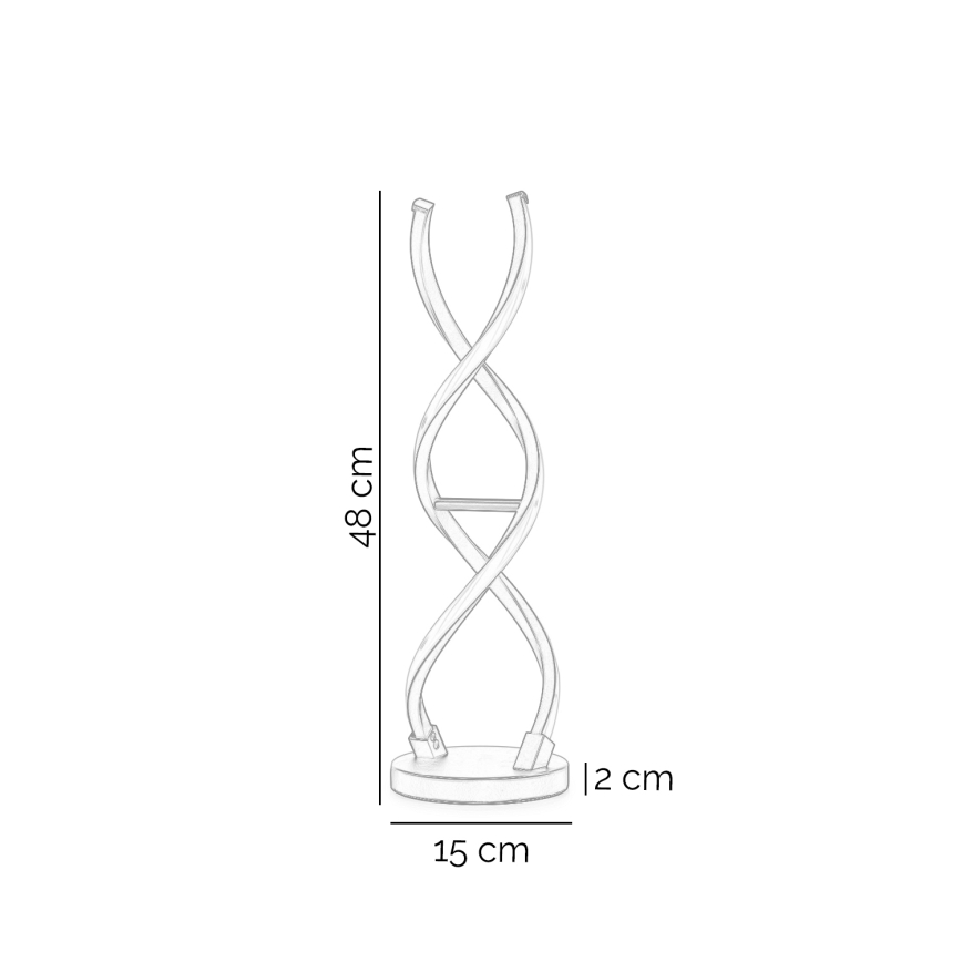 ONLI - LED stalinis šviestuvas DNA LED/12W/230V 4000K 48,5 cm sidabras