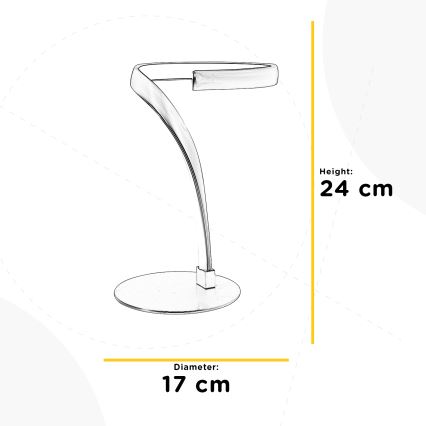 ONLI - LED stalinis šviestuvas INFINITY LED/12W/230V 4500K 24 cm matinis chromas