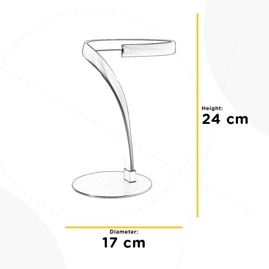 ONLI - LED stalinis šviestuvas INFINITY LED/12W/230V 4500K 24 cm matinis chromas