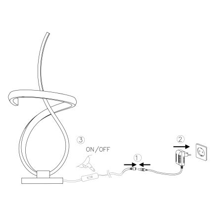 ONLI - LED stalinis šviestuvas KIRA LED/10W/230V 4000K 28 cm auksas