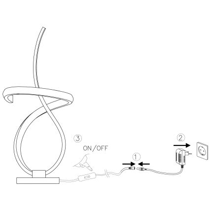 ONLI - LED stalinis šviestuvas KIRA LED/12W/230V 4000K 38,5 cm auksas