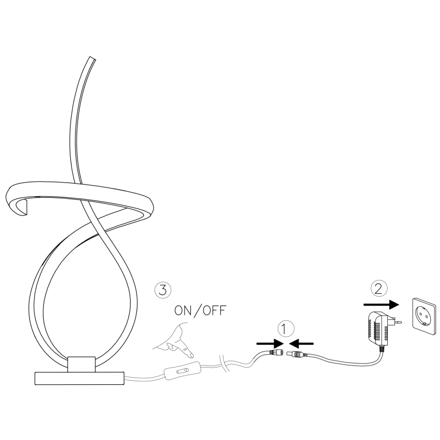 ONLI - LED stalinis šviestuvas KIRA LED/12W/230V 4000K 38,5 cm auksas