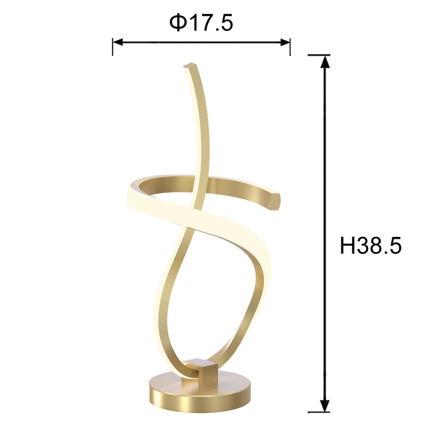 ONLI - LED stalinis šviestuvas KIRA LED/12W/230V 4000K 38,5 cm auksas