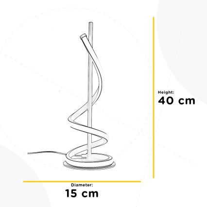 ONLI - LED stalinis šviestuvas TWIST LED/12W/230V 4000K 40 cm juoda