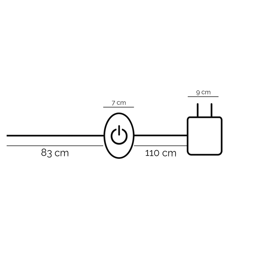 ONLI -  LED toršeras DAFNE LED/38W/230V 4000K juoda