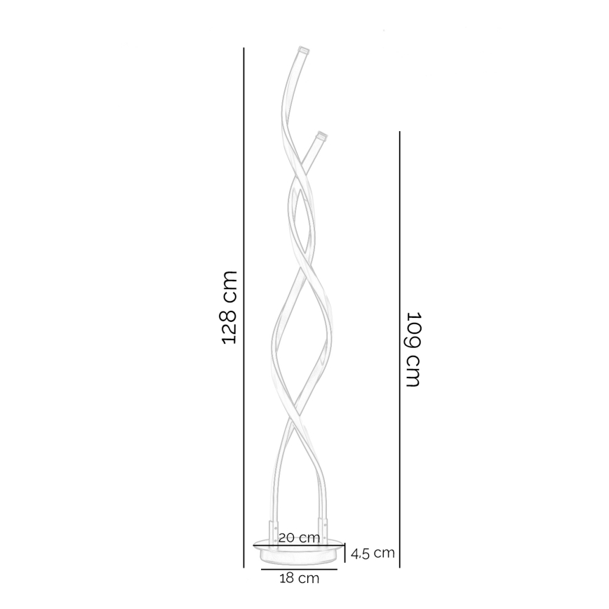 ONLI -  LED toršeras DAFNE LED/38W/230V 4000K juoda
