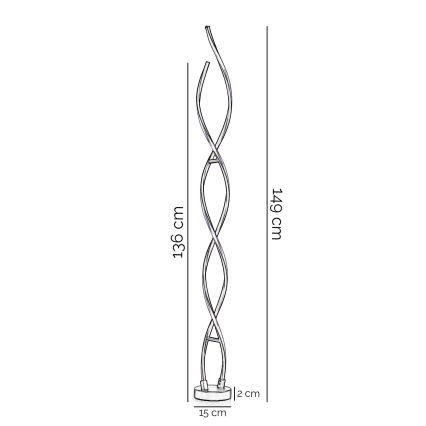 ONLI - LED toršeras DNA LED/24W/230V 4000K sidabras