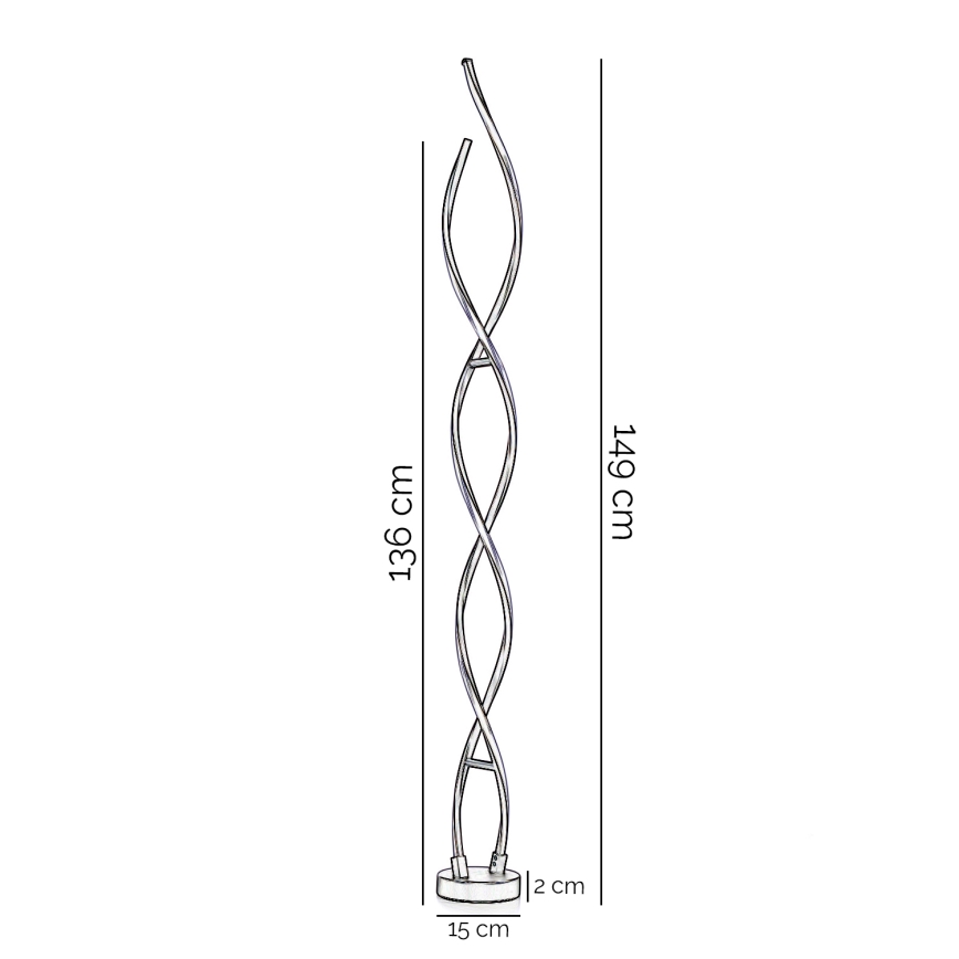 ONLI - LED toršeras DNA LED/24W/230V 4000K sidabras