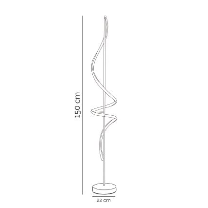 ONLI - LED toršeras TWIST LED/24W/230V 4000K juoda