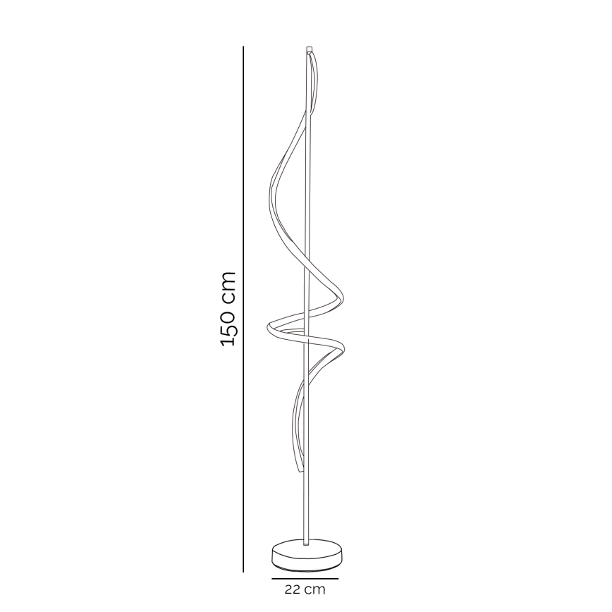 ONLI - LED toršeras TWIST LED/24W/230V 4000K juoda