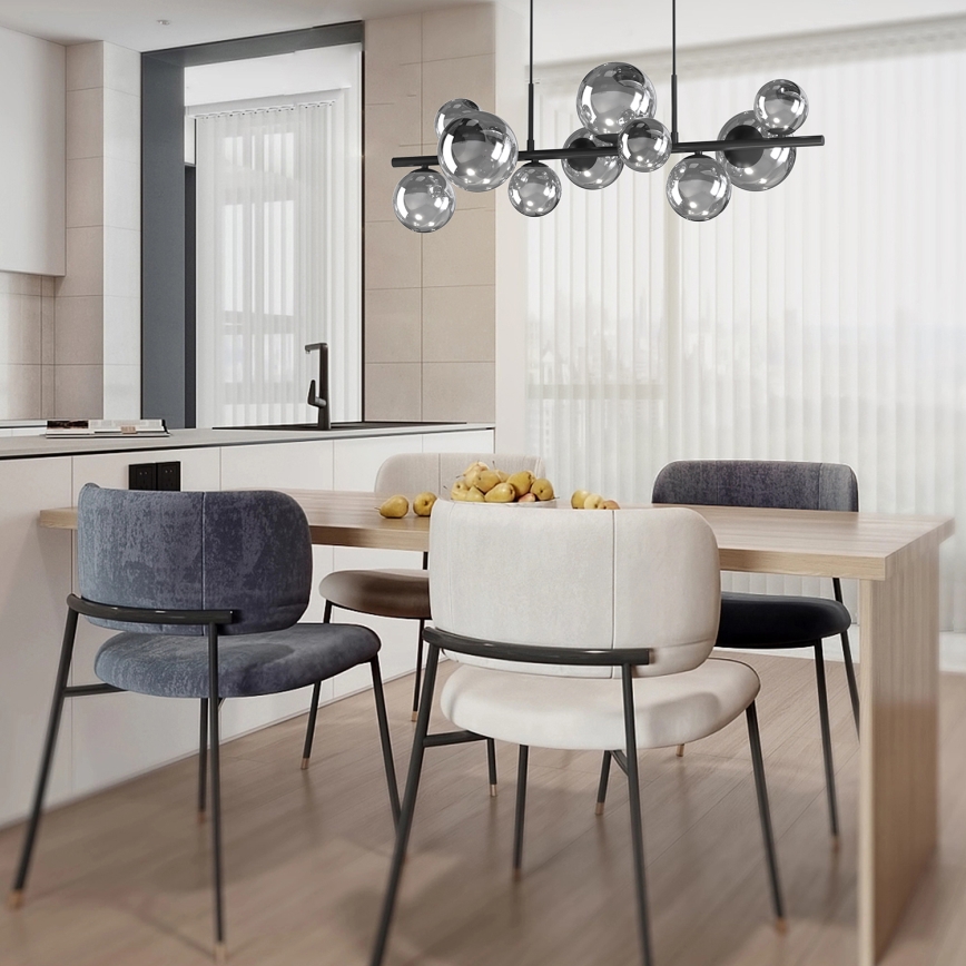 ONLI - Liustra ant laido PALOMA 10xG9/3W/230V juoda/dūminė