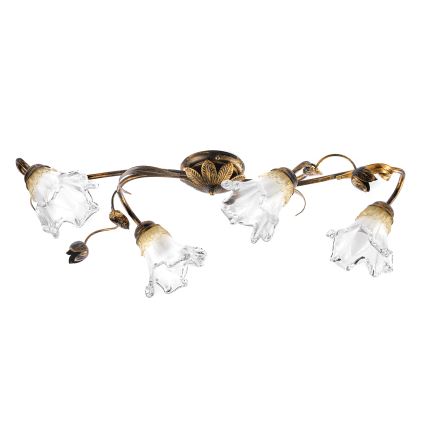 ONLI - Lubinis šviestuvas ARIANNA 4xE14/6W/230V bronzinis