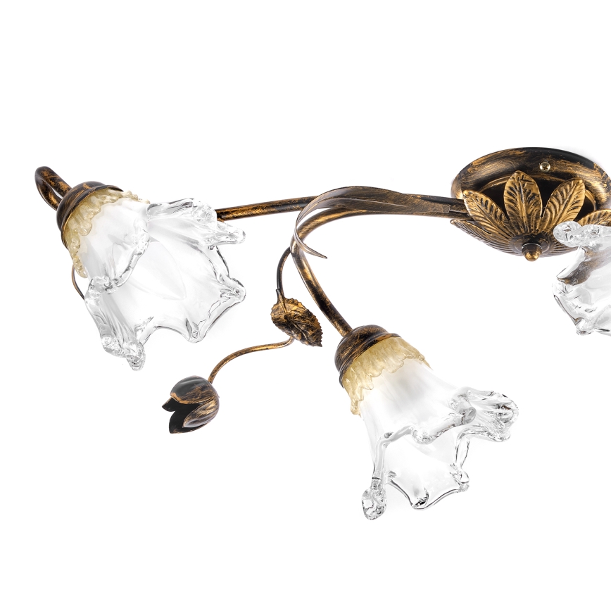 ONLI - Lubinis šviestuvas ARIANNA 4xE14/6W/230V bronzinis