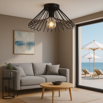 ONLI - Lubinis šviestuvas DUCCIO 1xE27/22W/230V diametras 40 cm juoda