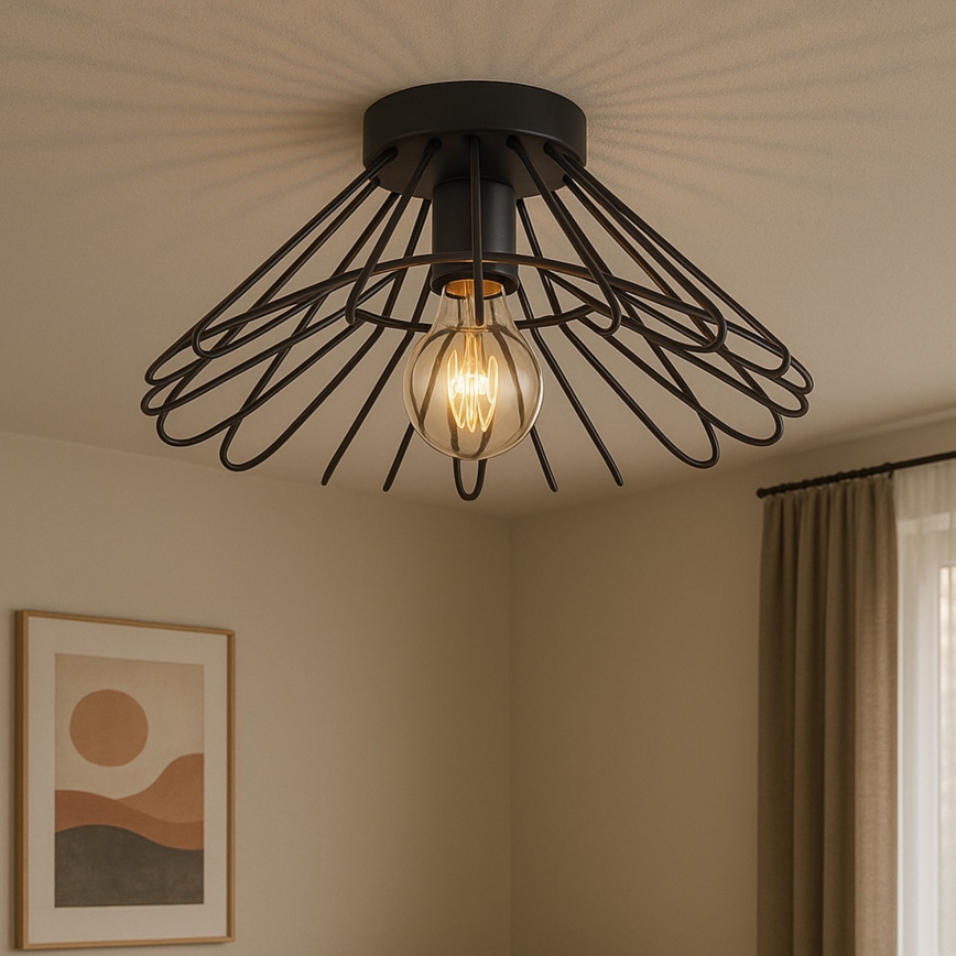 ONLI - Lubinis šviestuvas DUCCIO 1xE27/22W/230V diametras 60 cm juoda