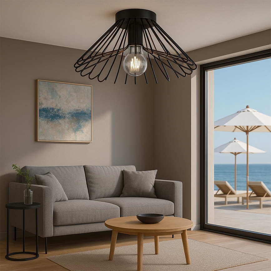 ONLI - Lubinis šviestuvas DUCCIO 1xE27/22W/230V diametras 60 cm juoda