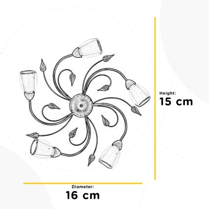 ONLI - Lubinis šviestuvas LILIANA 5xE14/6W/230V