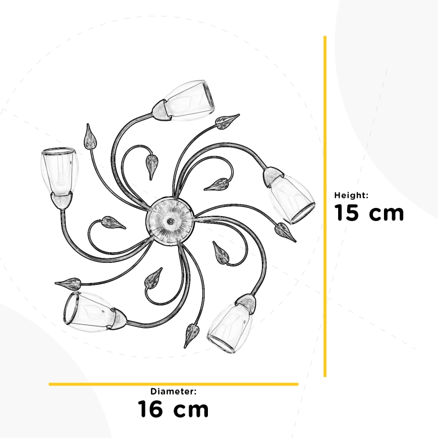 ONLI - Lubinis šviestuvas LILIANA 5xE14/6W/230V