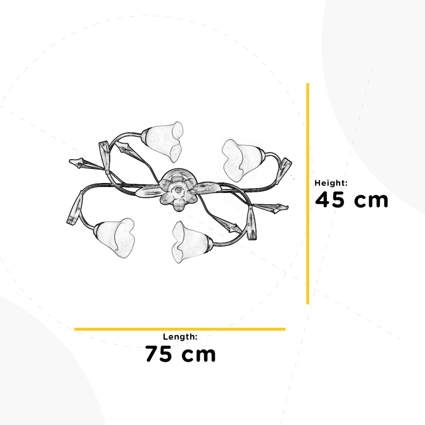 ONLI – Lubinis šviestuvas LUCREZIA 4xE14/6W/230V kreminis