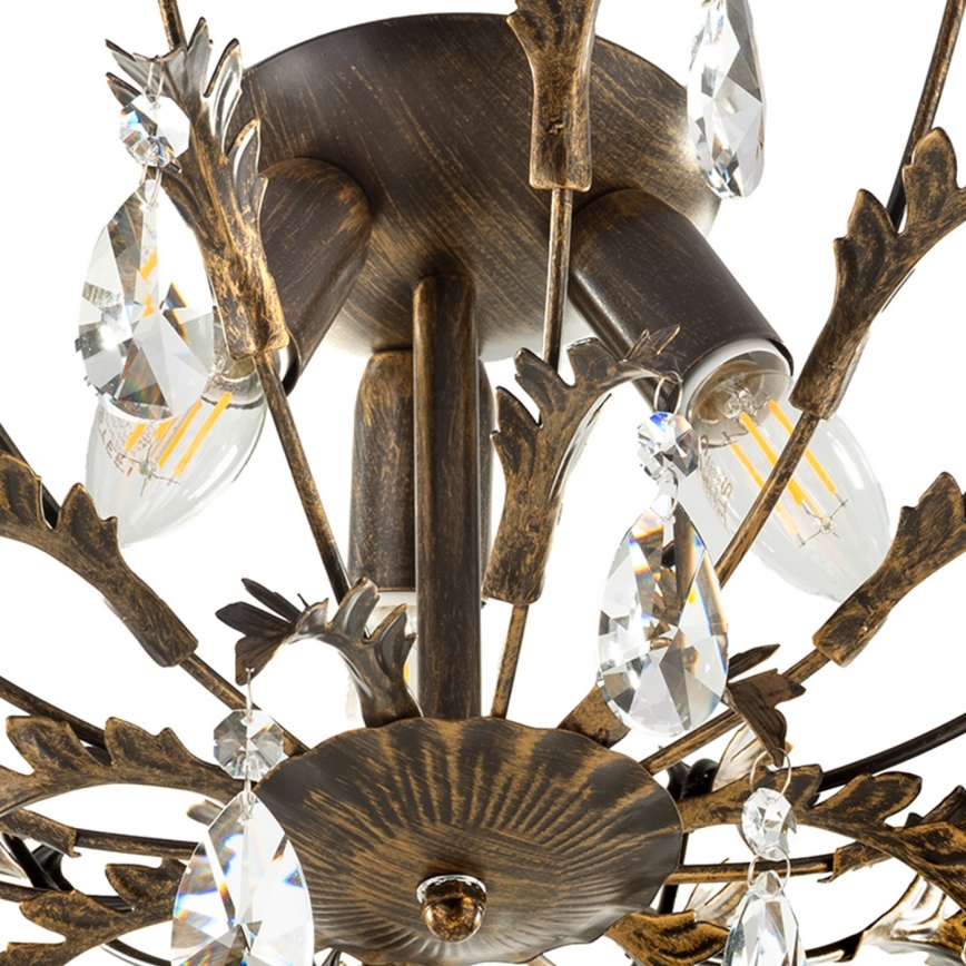 ONLI - Lubinis šviestuvas TERESA 3xE14/6W/230V bronzinis