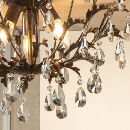 ONLI - Lubinis šviestuvas TERESA 3xE14/6W/230V bronzinis