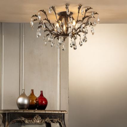 ONLI - Lubinis šviestuvas TERESA 3xE14/6W/230V bronzinis