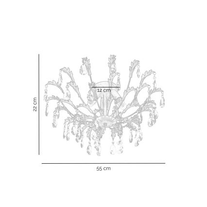 ONLI - Lubinis šviestuvas TERESA 3xE14/6W/230V bronzinis