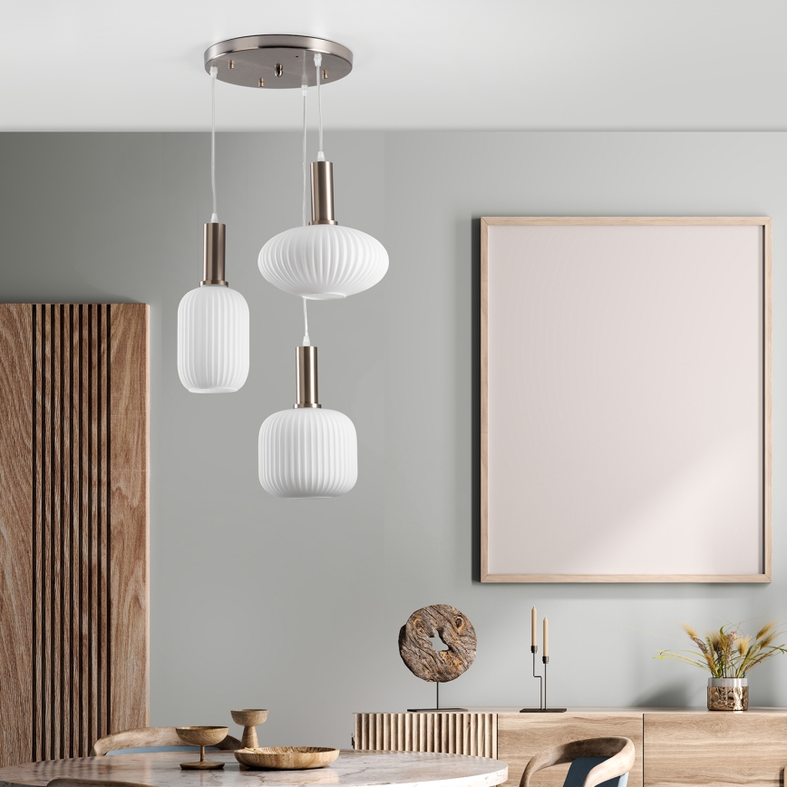 ONLI - Pakabinama liustra ant laido DOROTY 3xE27/15W/230V blizgus chromas