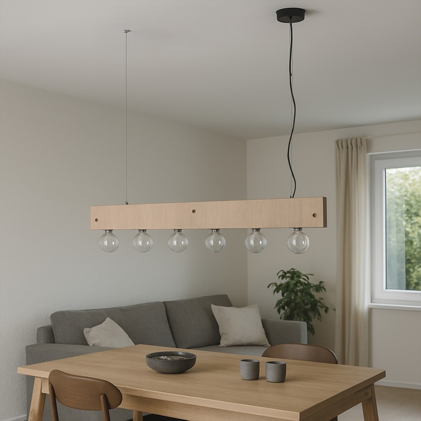 ONLI - Pakabinamas sietynas ARGO 6xE27/22W/230V smėlio spalva