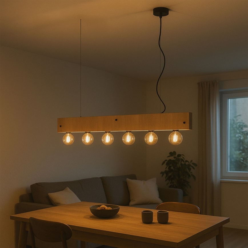ONLI - Pakabinamas sietynas ARGO 6xE27/22W/230V smėlio spalva