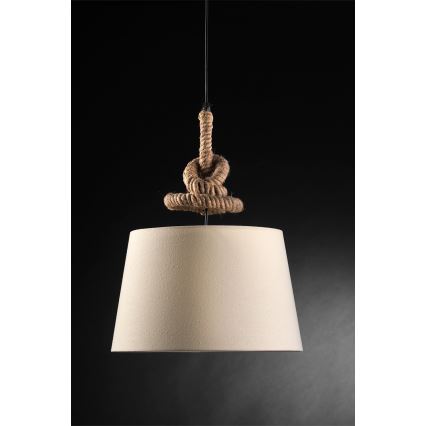 ONLI - Pakabinamas sietynas CORDA 1xE27/22W/230V smėlio spalva