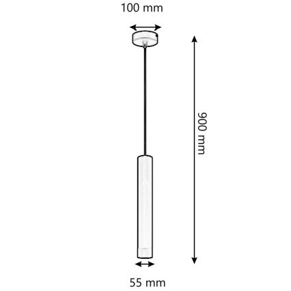 ONLI - Pakabinamas sietynas DORA 1xE27/15W/230V juoda