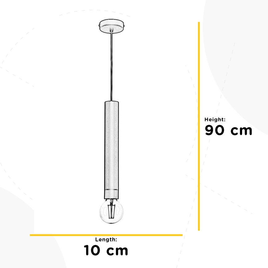 ONLI - Pakabinamas sietynas DORA 1xE27/15W/230V juoda