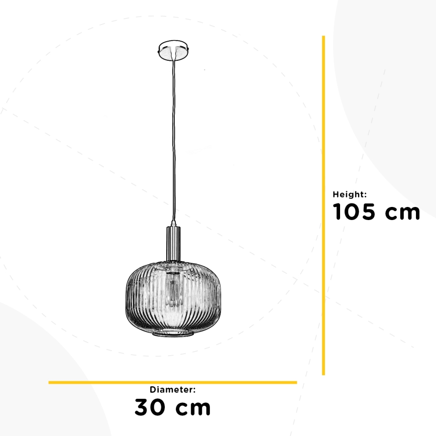 ONLI - Pakabinamas sietynas DOROTY 1xE27/22W/230V diametras 30 cm