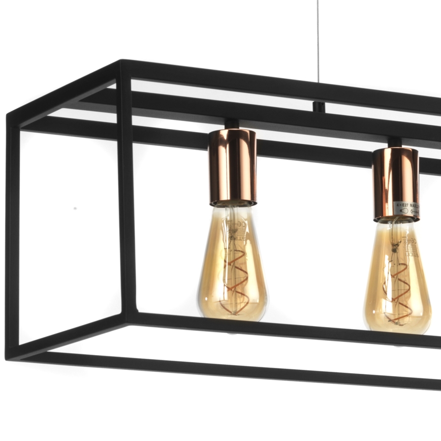 ONLI - Pakabinamas sietynas FLOKI 4xE27/15W/230V juoda/varis